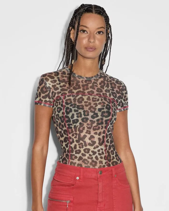 Ksubi Rampant Mesh Ss Tee Multi Womens Tops