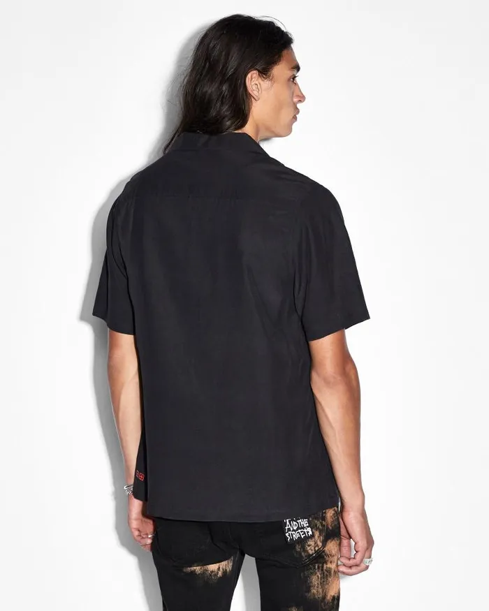 Ksubi Rose Garden Resort Ss Shirt Black Mens Shirts