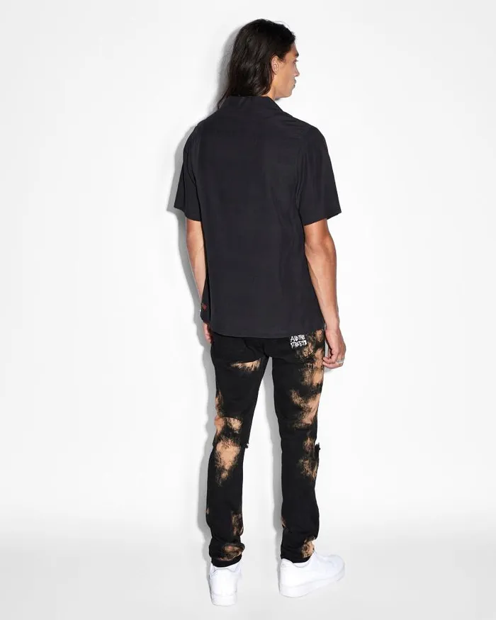 Ksubi Rose Garden Resort Ss Shirt Black Mens Shirts