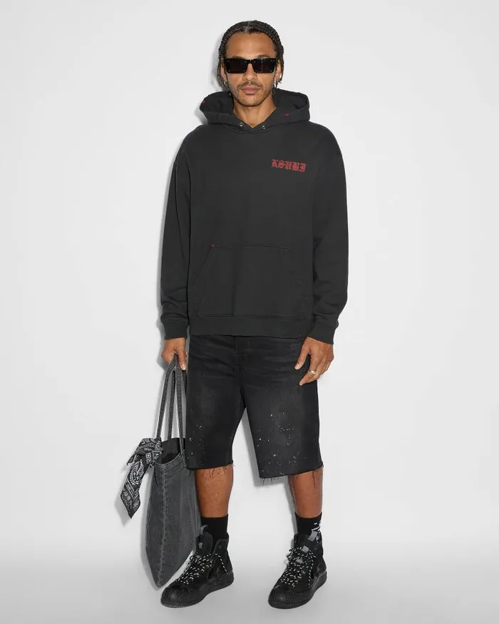 Ksubi Sinners Biggie Hoodie Acid Black Mens Sweats