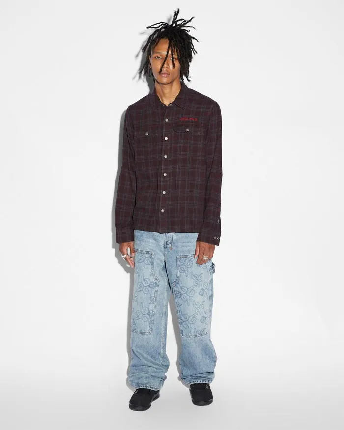 Ksubi Spliced 999 Ls Shirt Half Tone Mens Shirts