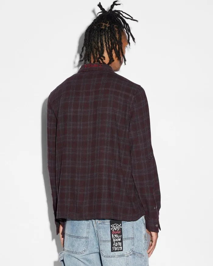 Ksubi Spliced 999 Ls Shirt Half Tone Mens Shirts