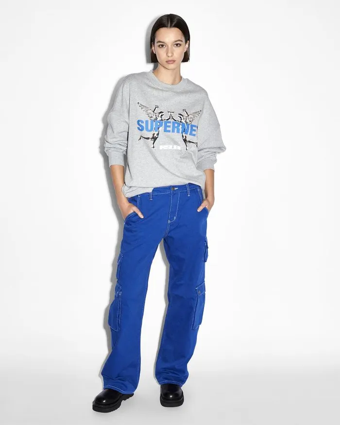 Ksubi Supernet Oh G Crew Grey Marle Womens Sweats