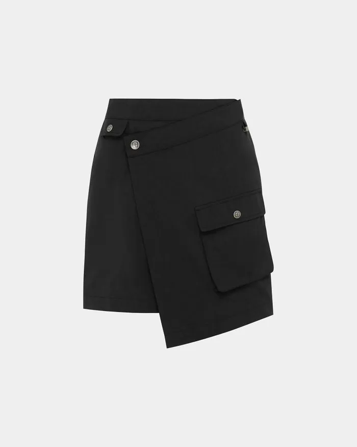 Ksubi Tactic Cargo Rap Skirt Black Womens Wrap Skirts