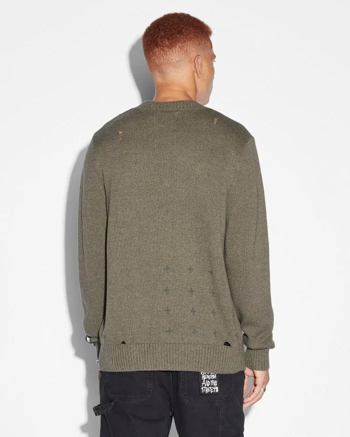 Ksubi Vintage Dollar Knit Crew Surplus Mens Knits