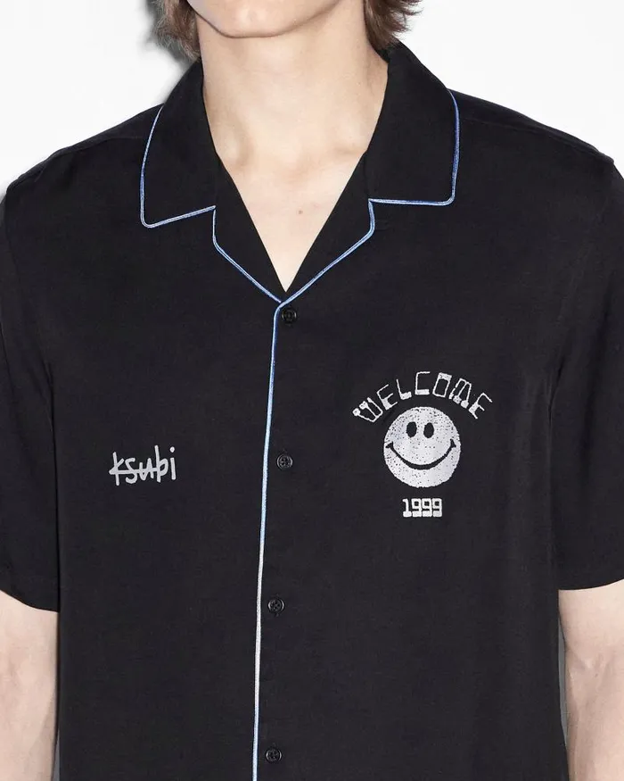 Ksubi Zine Resort Ss Shirt Black Mens Shirts