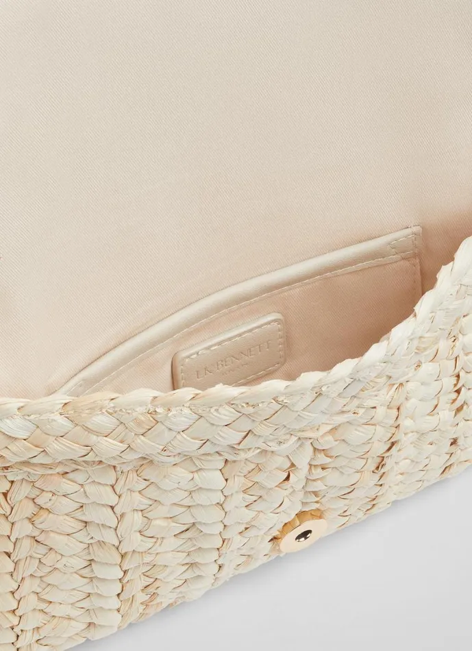LKBennett Clutch Bags Women Dove Natural Straw Envelope Clutch LKBennett Clutch Bags Women Dove Natural Straw Envelope Clutch