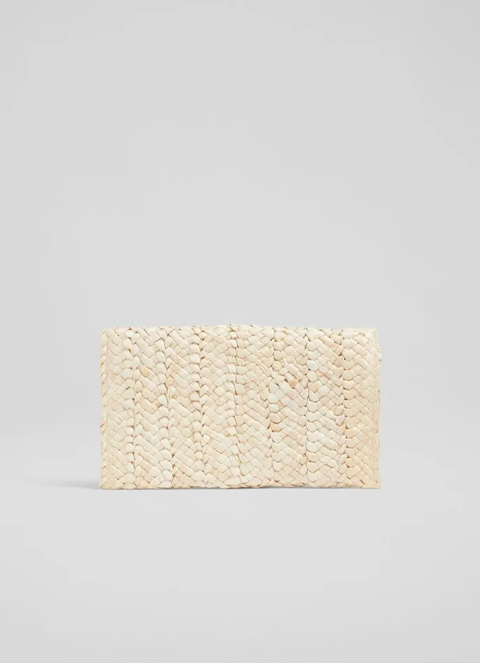 LKBennett Clutch Bags Women Dove Natural Straw Envelope Clutch LKBennett Clutch Bags Women Dove Natural Straw Envelope Clutch