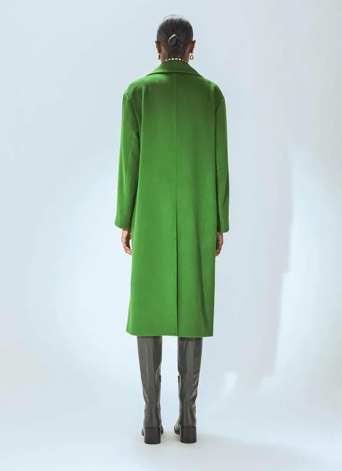 LKBennett Coats and Jackets Women Amor Green Double Breasted Wool Coat LKBennett Coats and Jackets Women Amor Green Double Breasted Wool Coat