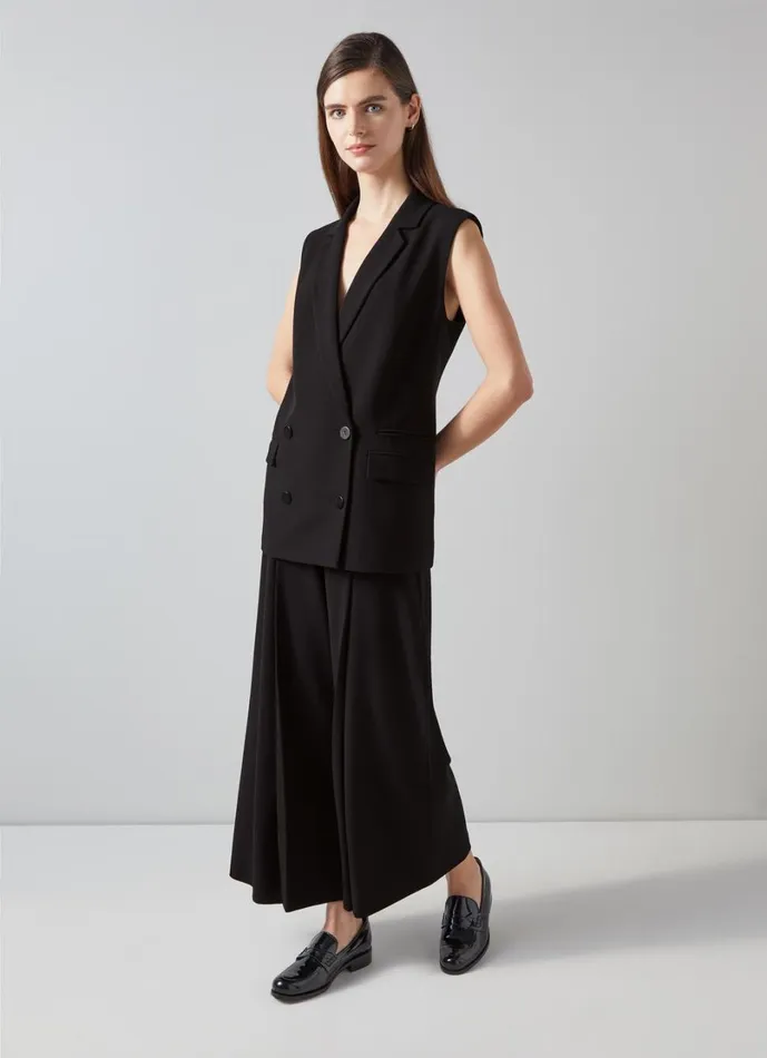 LKBennett Coats and Jackets Women Eva Black Longline Waistcoat