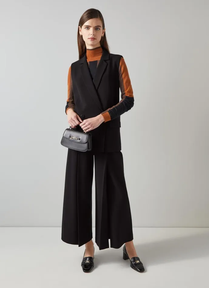 LKBennett Coats and Jackets Women Eva Black Longline Waistcoat