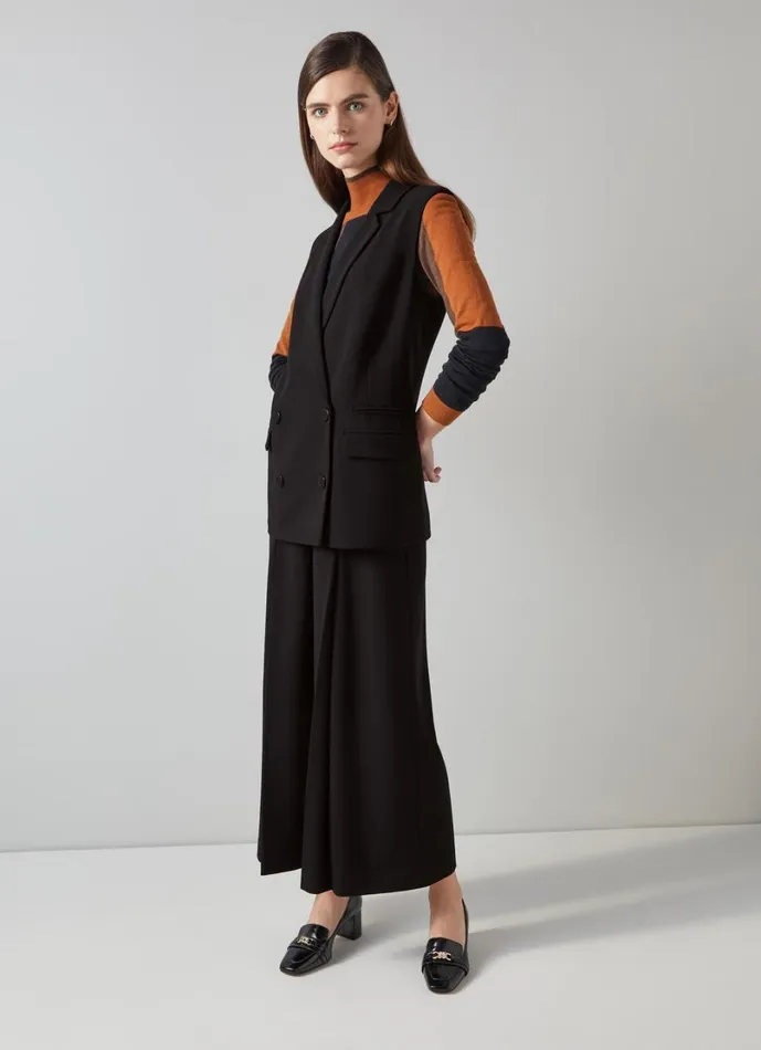 LKBennett Coats and Jackets Women Eva Black Longline Waistcoat