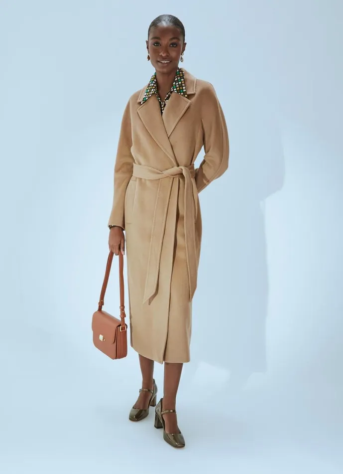 LKBennett Coats and Jackets Women Frances Camel Maxi Wool Coat LKBennett Coats and Jackets Women Frances Camel Maxi Wool Coat