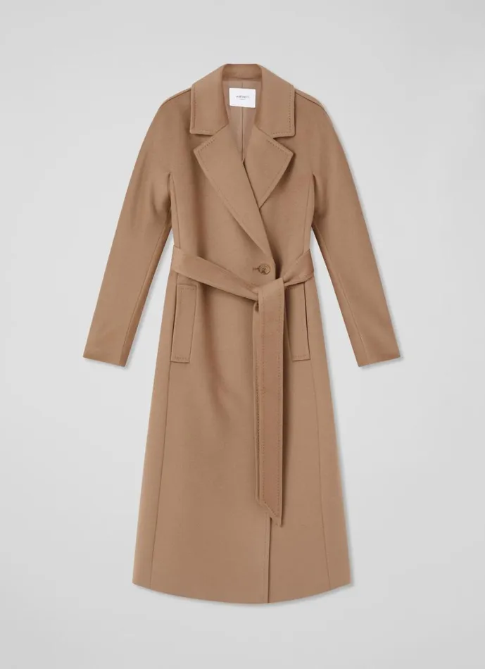 LKBennett Coats and Jackets Women Frances Camel Maxi Wool Coat LKBennett Coats and Jackets Women Frances Camel Maxi Wool Coat