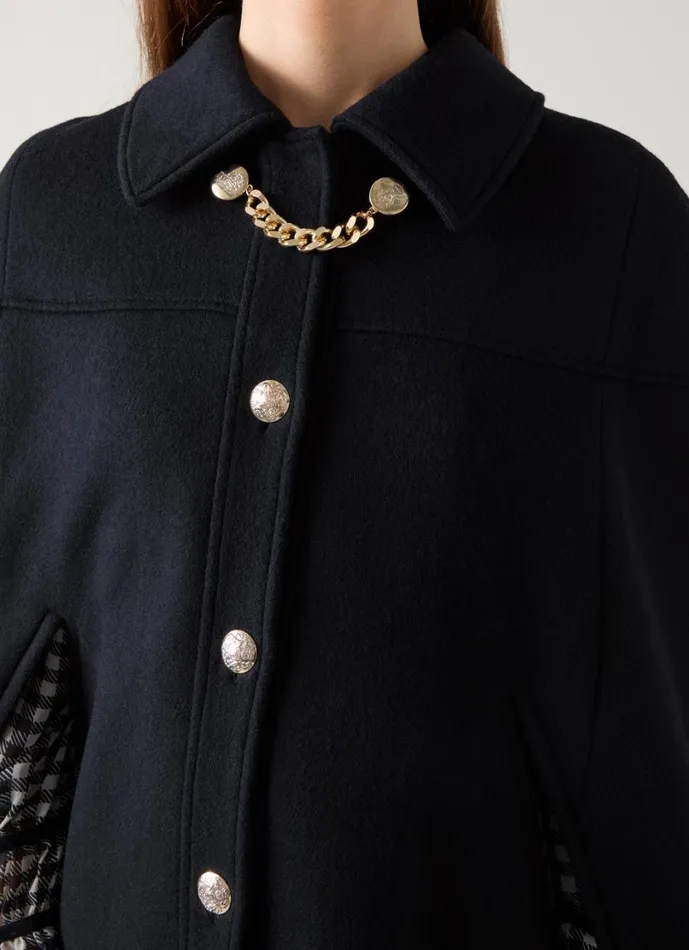 LKBennett Coats and Jackets Women Mia Gold Chain Cape LKBennett Coats and Jackets Women Mia Gold Chain Cape
