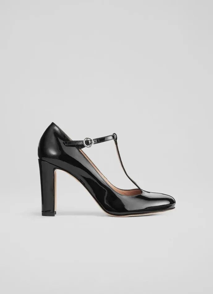LKBennett Court Shoes Women Annalise Black Patent Leather TBar Mary Jane Shoes