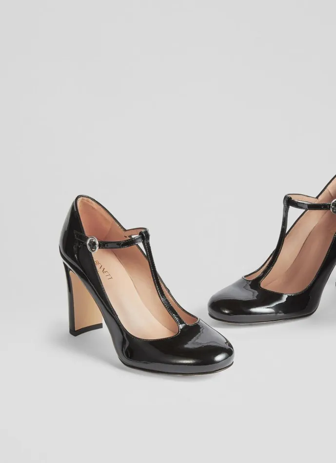 LKBennett Court Shoes Women Annalise Black Patent Leather TBar Mary Jane Shoes LKBennett Court Shoes Women Annalise Black Patent Leather TBar Mary Jane Shoes
