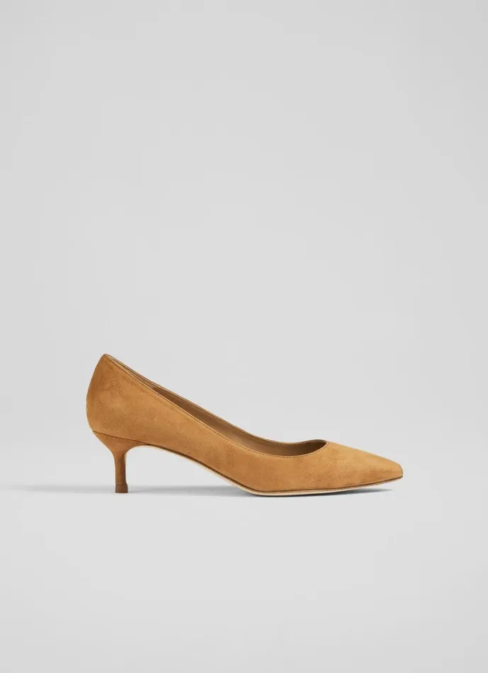 LKBennett Court Shoes Women Audrey Tan Suede Closed Courts