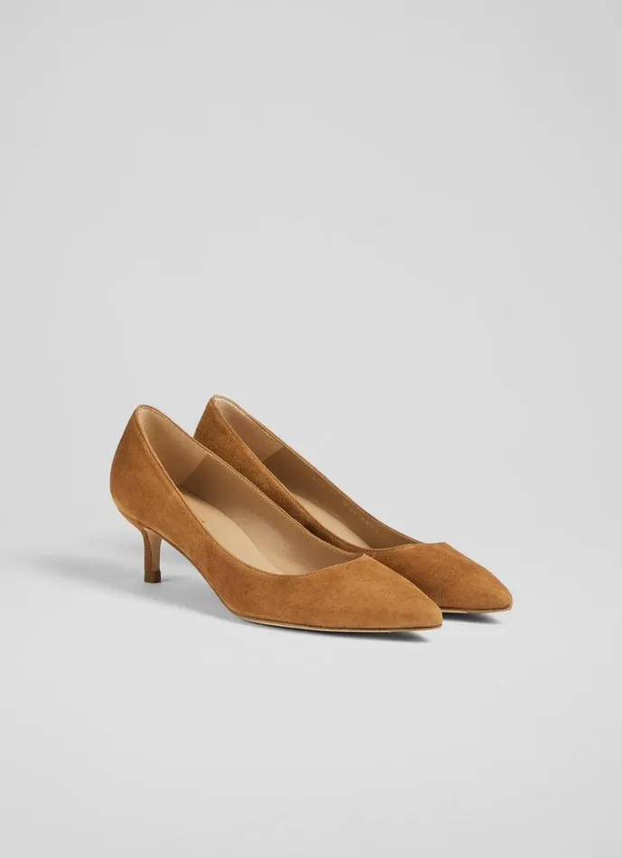 LKBennett Court Shoes Women Audrey Tan Suede Closed Courts LKBennett Court Shoes Women Audrey Tan Suede Closed Courts