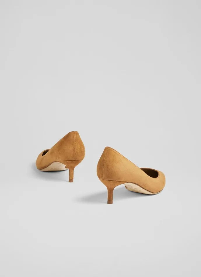 LKBennett Court Shoes Women Audrey Tan Suede Closed Courts LKBennett Court Shoes Women Audrey Tan Suede Closed Courts