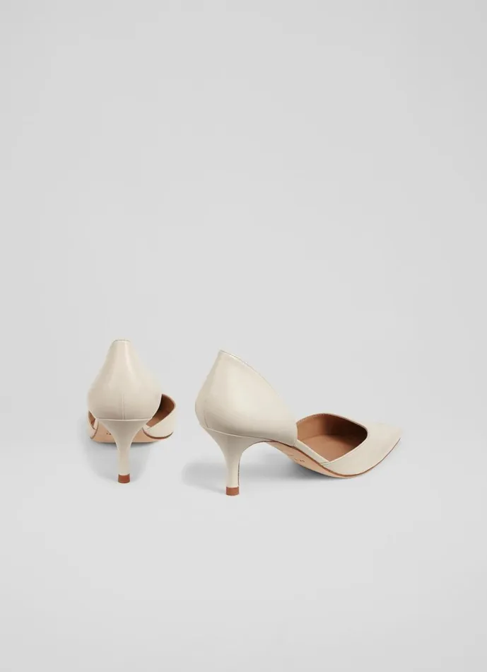 LKBennett Court Shoes Women Harley Cream Leather D039Orsay Courts LKBennett Court Shoes Women Harley Cream Leather D039Orsay Courts