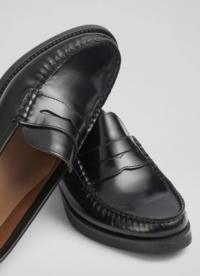 LKBennett Court Shoes Women Manon Black Heel Loafer Court LKBennett Court Shoes Women Manon Black Heel Loafer Court