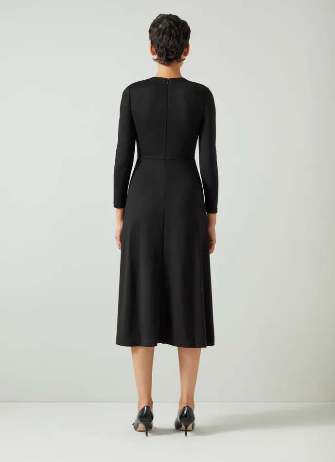 LKBennett Dresses Women Maria Black Jersey LENZING ECOVERO Fit And Flare Dress LKBennett Dresses Women Maria Black Jersey LENZING ECOVERO Fit And Flare Dress