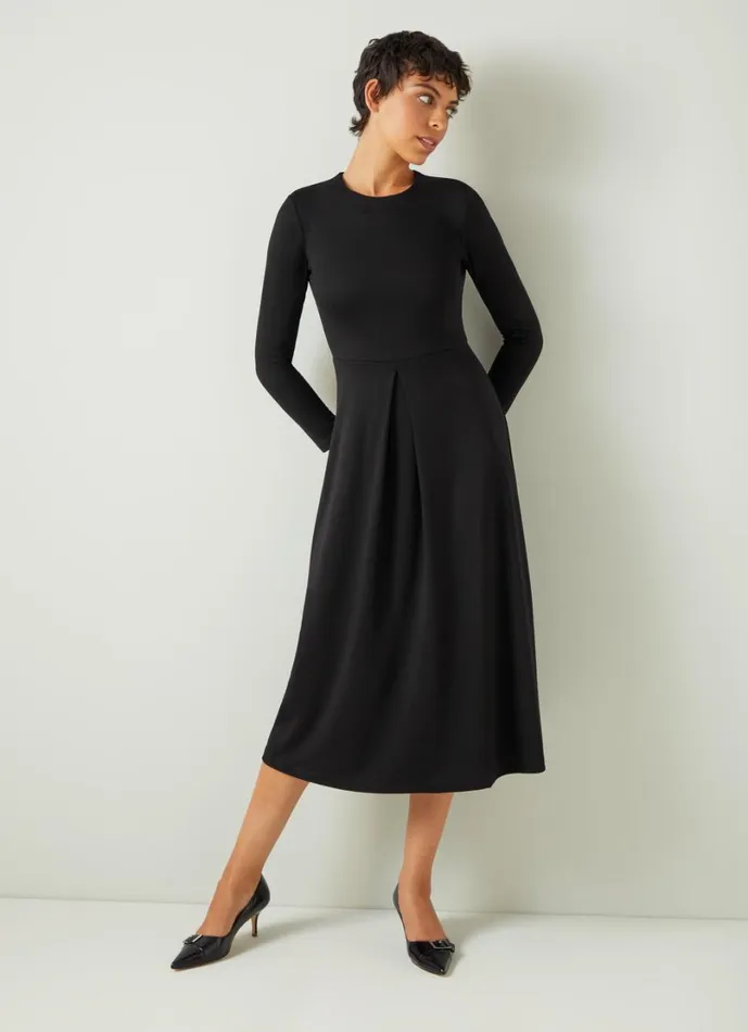 LKBennett Dresses Women Maria Black Jersey LENZING ECOVERO Fit And Flare Dress LKBennett Dresses Women Maria Black Jersey LENZING ECOVERO Fit And Flare Dress