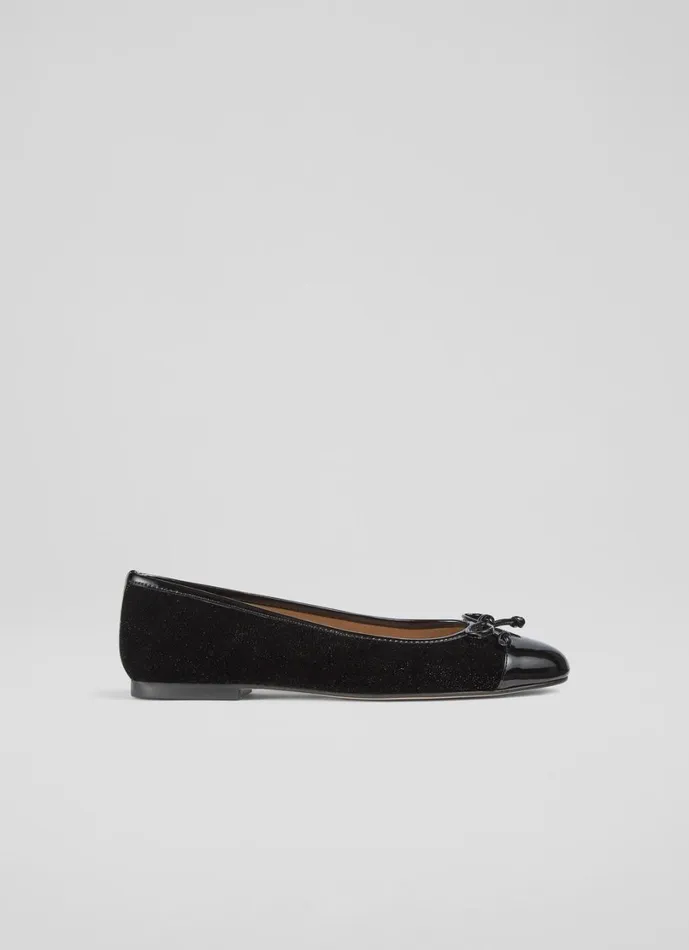 LKBennett Flats Women Kara Black Bow Ballerina Flat
