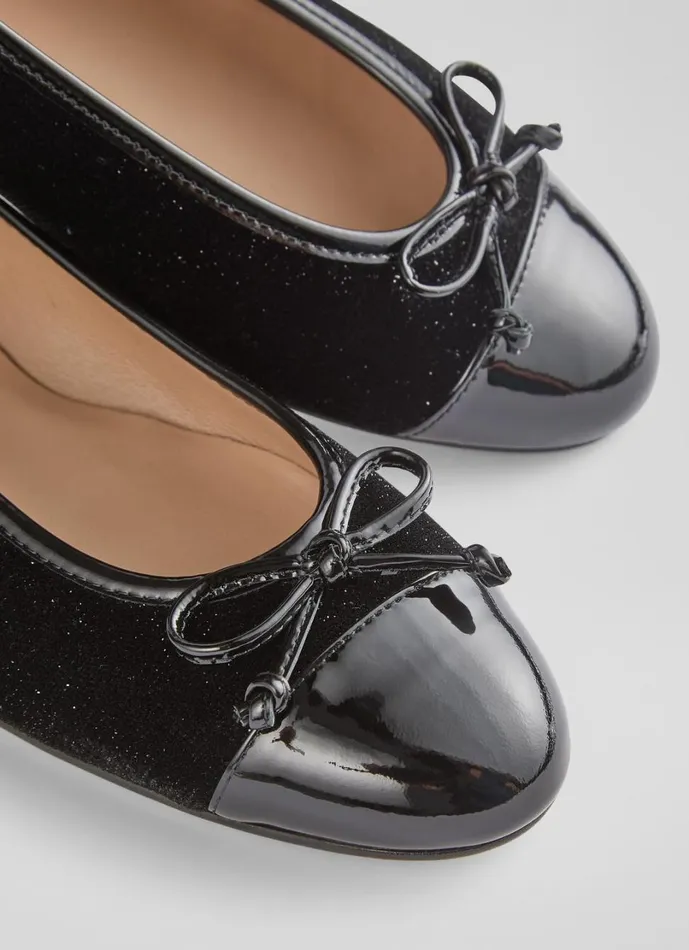 LKBennett Flats Women Kara Black Bow Ballerina Flat LKBennett Flats Women Kara Black Bow Ballerina Flat