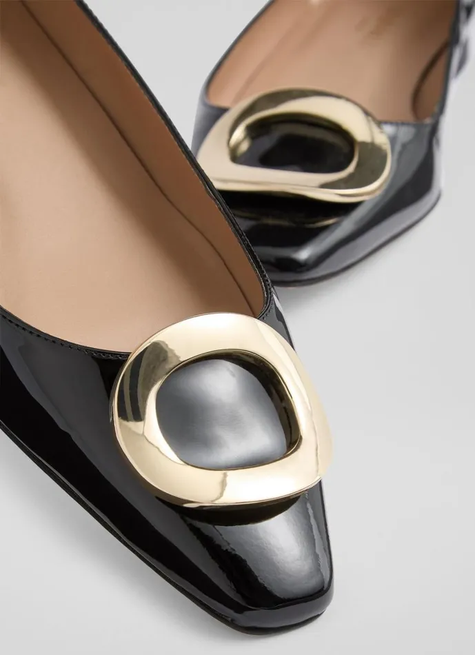 LKBennett Flats Women Lisette Black O Trim Pointed Flats