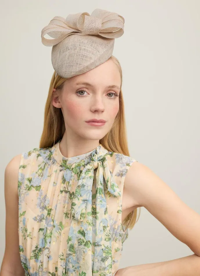 LKBennett Hats and Fascinators Women Elowen Metallic Mesh Bow Detail Fascitor LKBennett Hats and Fascinators Women Elowen Metallic Mesh Bow Detail Fascitor