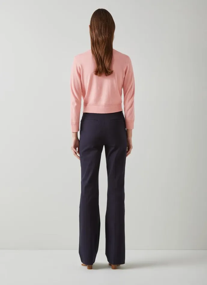 LKBennett Knitwear Women Michelle Pink Organic Cotton Cardigan LKBennett Knitwear Women Michelle Pink Organic Cotton Cardigan