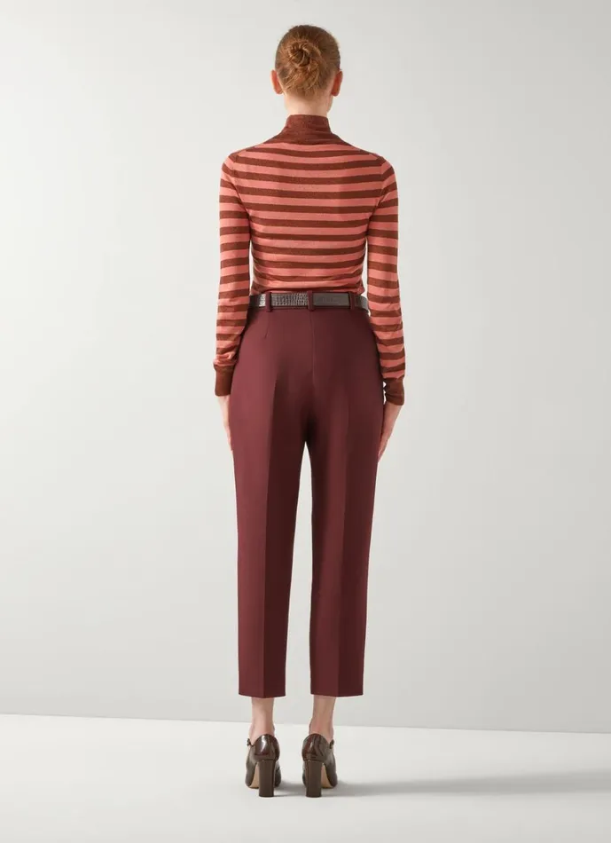 LKBennett Trousers Women Mariner Bordeaux Cigarette Leg Trouser