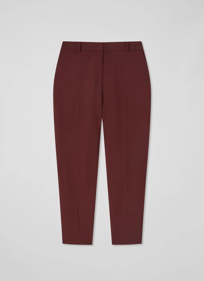 LKBennett Trousers Women Mariner Bordeaux Cigarette Leg Trouser