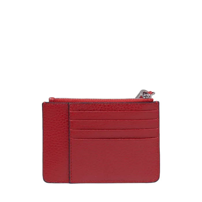 L Zipped Card Holder Red Lancel Women Lancel Card Holder