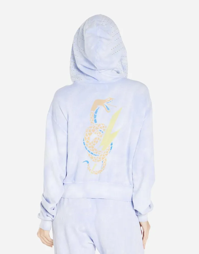 Lachelle Lightning Snake Sunfade Lavender Women039s Lauren Moshi Hoodies