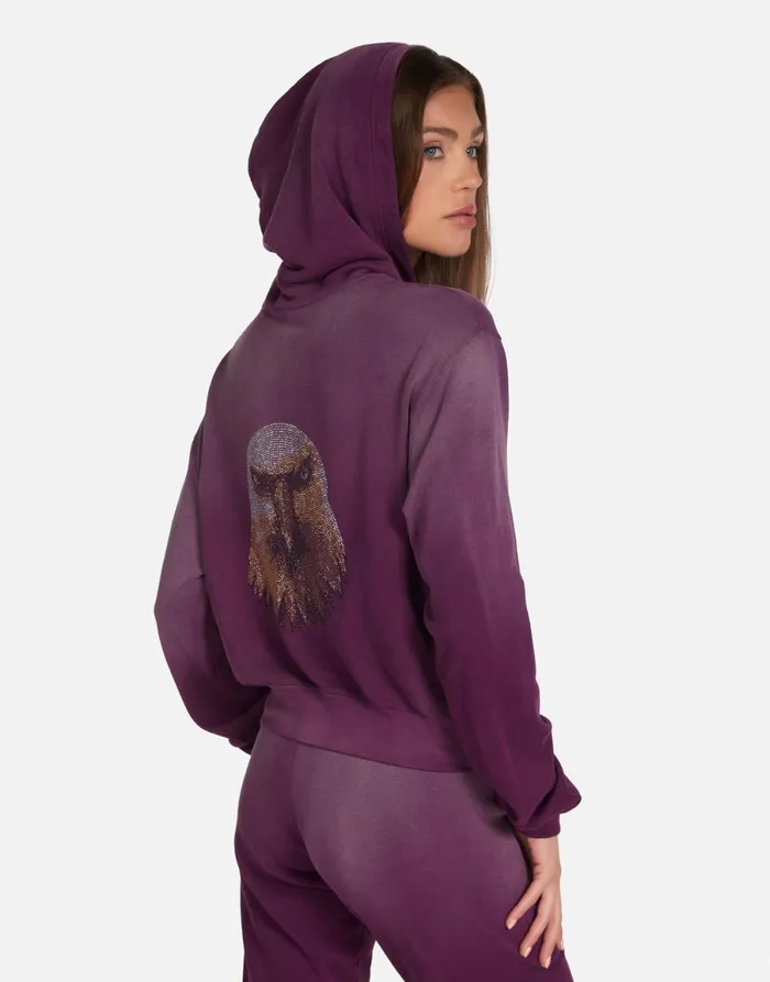 Lachelle Moshi Eagle Head Deep Merlot Ombre Women039s Lauren Moshi Hoodies