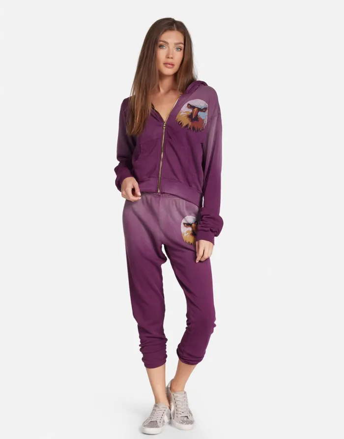 Lachelle Moshi Eagle Head Deep Merlot Ombre Women039s Lauren Moshi Hoodies