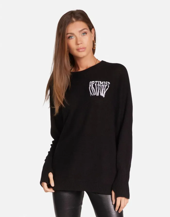 Ladona Optimist Butterflies Black Women039s Lauren Moshi Sweaters and Knits