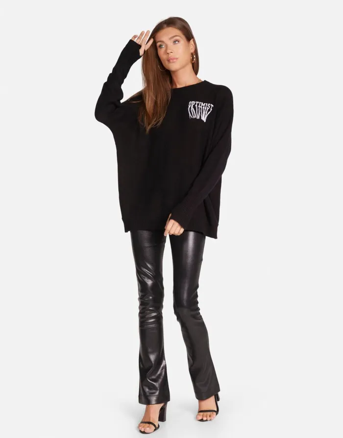 Ladona Optimist Butterflies Black Women039s Lauren Moshi Sweaters and Knits
