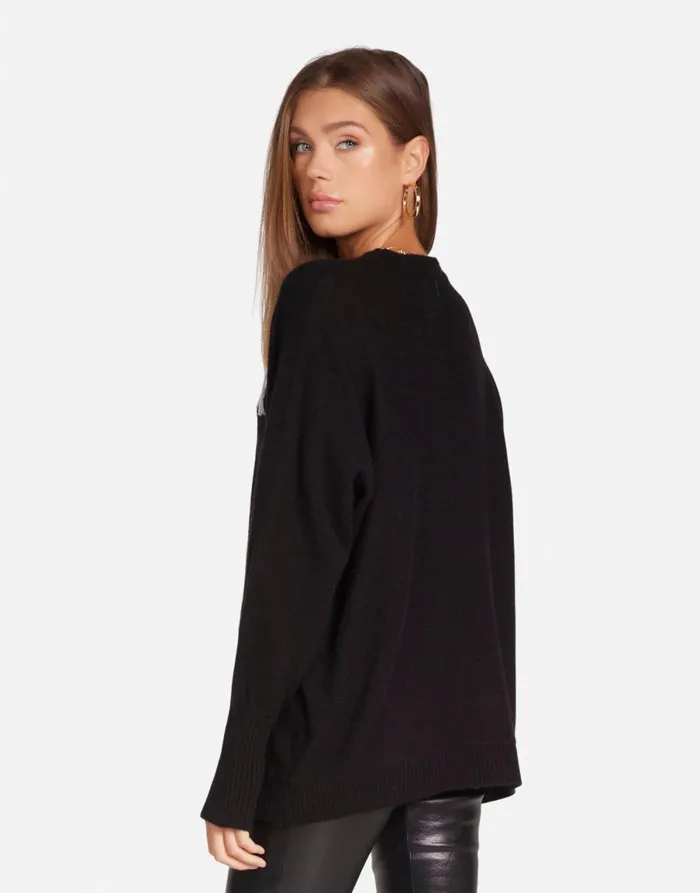 Ladona Optimist Butterflies Black Women039s Lauren Moshi Sweaters and Knits