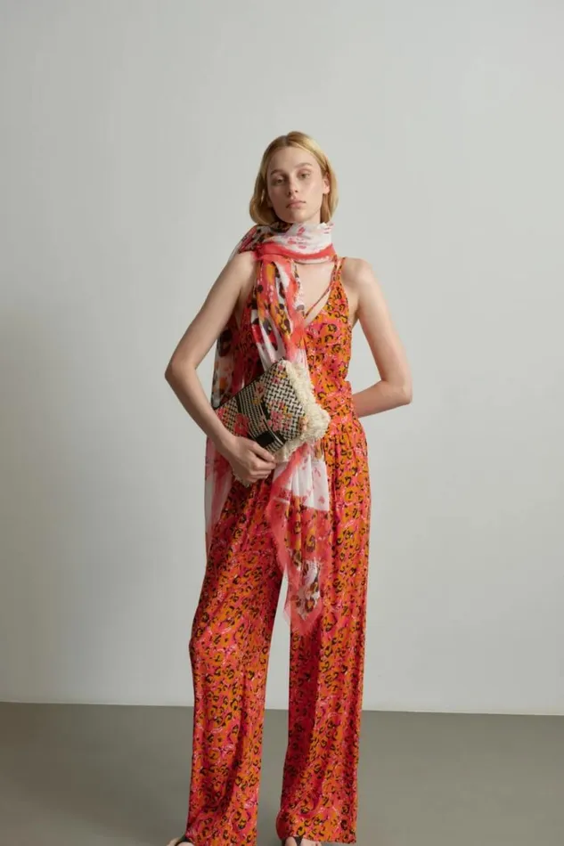 Lala Berlin Pants and Skirts Pants Perla Viscose Leo Pink 8211 Women