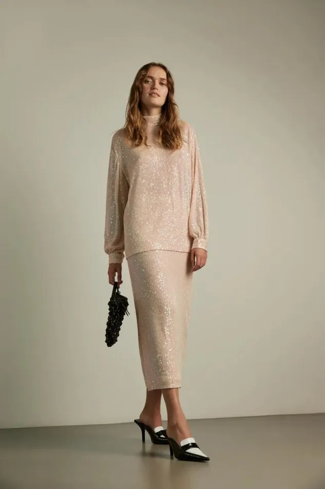 Lala Berlin Pants and Skirts Skirt Salem Viscose Mix Powder 8211 Women