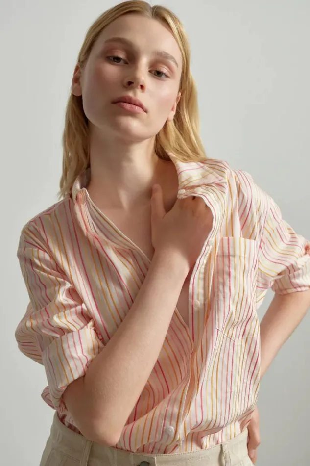 Lala Berlin Shirts and Blouses Blouse Biloxi Cotton Mix Multicolor Stripe 8211 Women