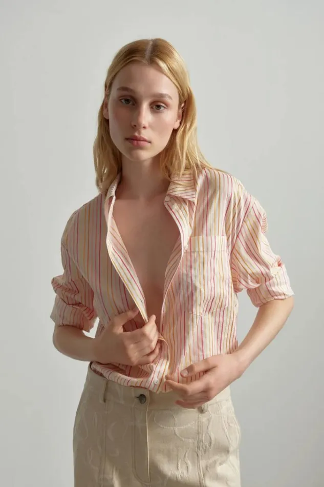 Lala Berlin Shirts and Blouses Blouse Biloxi Cotton Mix Multicolor Stripe 8211 Women