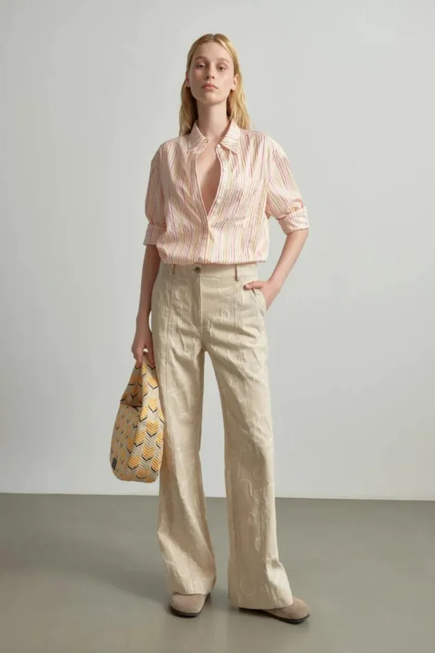 Lala Berlin Shirts and Blouses Blouse Biloxi Cotton Mix Multicolor Stripe 8211 Women