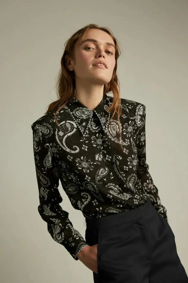 Lala Berlin Shirts and Blouses Blouse Blix Viscose Mix Paisley Stars 8211 Women