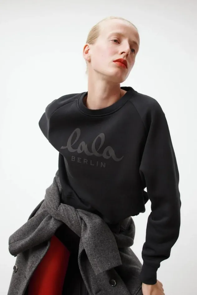 Lala Berlin Shirts and Blouses Sweatshirt Ijora Cotton Black 8211 Women
