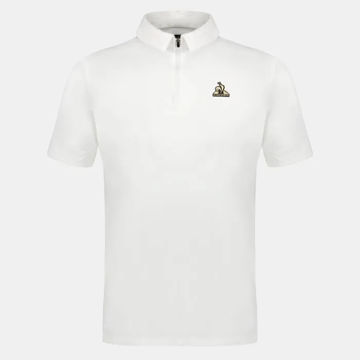 Le Coq Sportif Coq D039or Polo Shirt Col Zipp En Interlock 240g Coton Marsh Mallow Men Polos Shirts